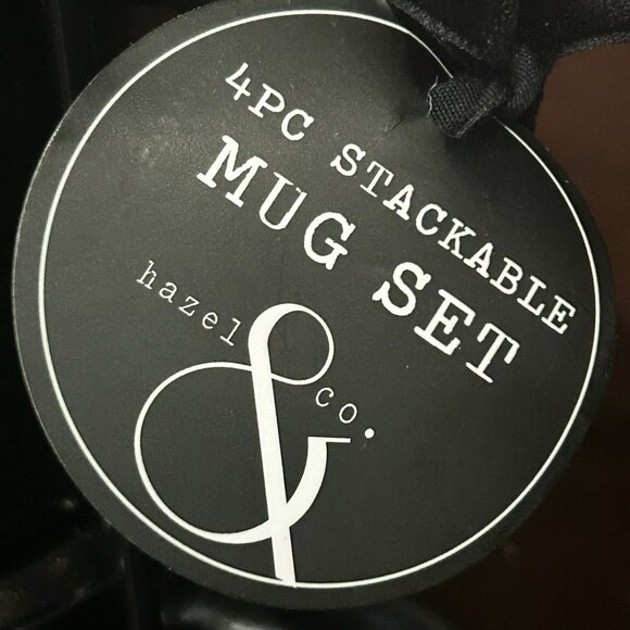 NWT Set of 4 Stackable Espresso Mugs With Rack - Picture 5 of 9